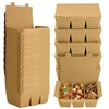 30 Pack 50 oz Paper To Go Containers, 3 Compartment