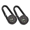 WHAMVOX Camping Compass Carabiner Clip Multi-Function Hiking Gear for Outdoor