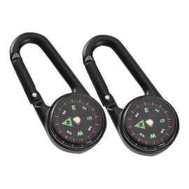 WHAMVOX Camping Compass Carabiner Clip Multi-Function Hiking Gear for Outdoor Hiking