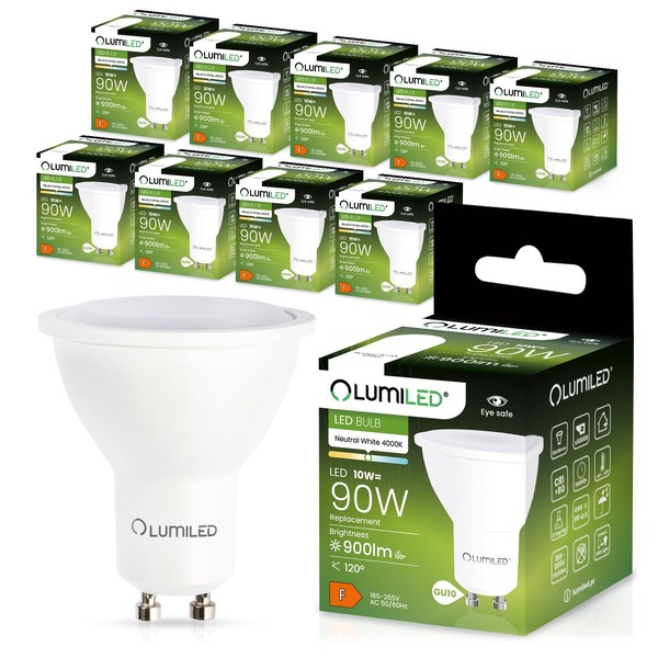 Lumiled GU10 LED, 10 W, 900 lumens, 4000 K, neutral