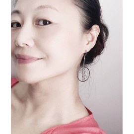 Belovedone high polished stainless steel long tassel circle round dangle earrings Song of Songs bible verse calligraphy earrings hypoallergenic unique gifts for teens and women