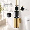 Gold Wall-Mounted Toilet Brush Set – No-Drill Stainless Steel Bathroom