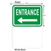 2 Pack Entrance with Left Arrow Signs 14 x 10