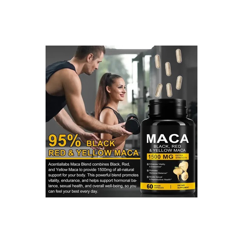 Daiasns Cápsulas Orgánicas Maca 1500 Mg 60 Veganas