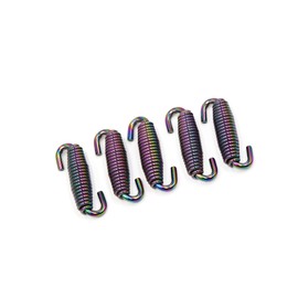 Partuto 5pcs 59mm Multicolor Universal Motorbike Muffler Exhaust Pipe Spring Replacement