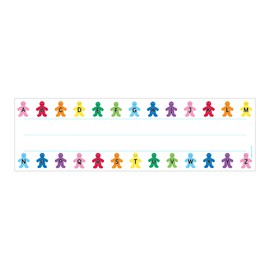 HYGLOSS 45409 Alphabet Kids Name Plates, 36-Pack, 9.5-Inch by 2 7/8-Inch