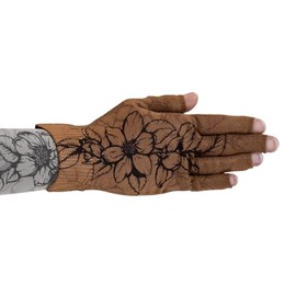 Lymphedivas Carolina Mocha Medical Graduated Compression Glove for Lymphedema (20-30 mmHg Medium)