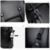 ROSTNK Leather Backpack for Men Black Laptop Computer Backpack Large