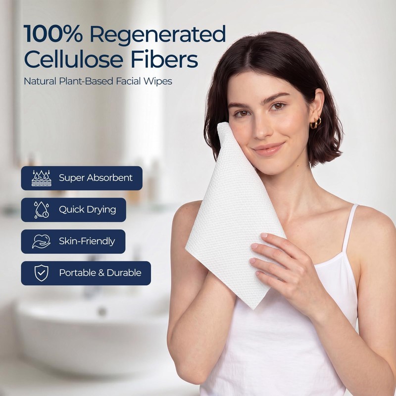 ecolook Compressed Disposable Face Towels, 12" x 11" 90GSM Thick