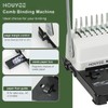 HOUYEE Manual Comb Binding Machine,19 Holes, 450 Sheets,Paper Punch Comb