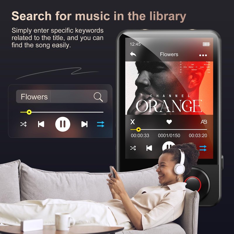 128GB MP3 Player with Bluetooth - MECHEN D53 Portable Mp3