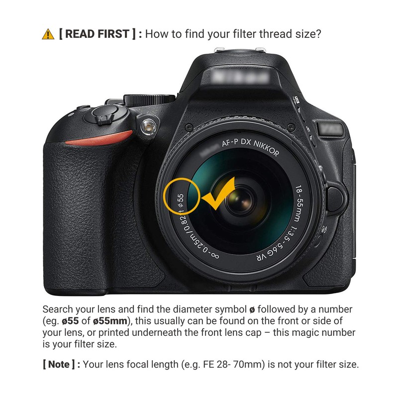 JJC 55mm Variable Star Filter Set for Nikon D3500 D3400