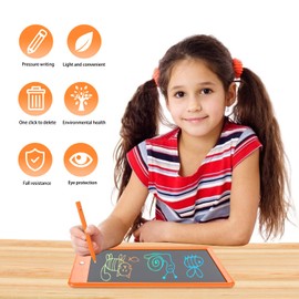 LCD Writing Board, 10 Inch Painting Board, Erasable Electronic Digital Drawing Pad, Doodle Board for Children, Writing Board, Paper-less Graphic Tablet, Gifts Children's Gift, Drawing Board, Orange