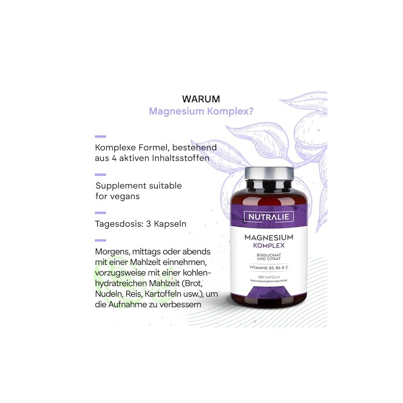 Nutralie Magnesium and Vitamin B5, B6 and C – Magnesium