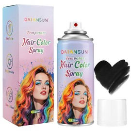 DATANSUN Temporary Hair Color Spray【Instant Color】【Skin Friendly】【Easy To Clean】【Large Capacity】Washable Hair Color Spray For Women/Men 4.06 oz，12 Black