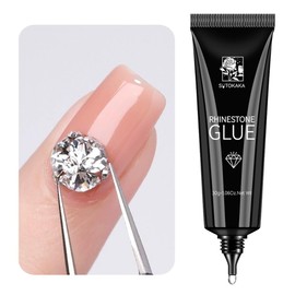 SUTOKAKA Rhinestone Glue for Nails, Super Strong Gel Nail Glue for Nail Charms Resin Gems Diamonds Beads Jewelry Decorations 3D Nail Gel 30ML Cured Need