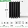 Dynamene Extra Long Shower Curtain,96 Inch Long Waffle Weave Heavy