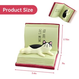 RAQWI Cute Cat Lay on Book Phone Stand Animal Resin Gifts for Cat Lovers, Home & Office Fashion Accessories(Red