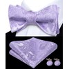 Hi-Tie Men's Bow Tie Self Tie Bow Ties Lavender Silk
