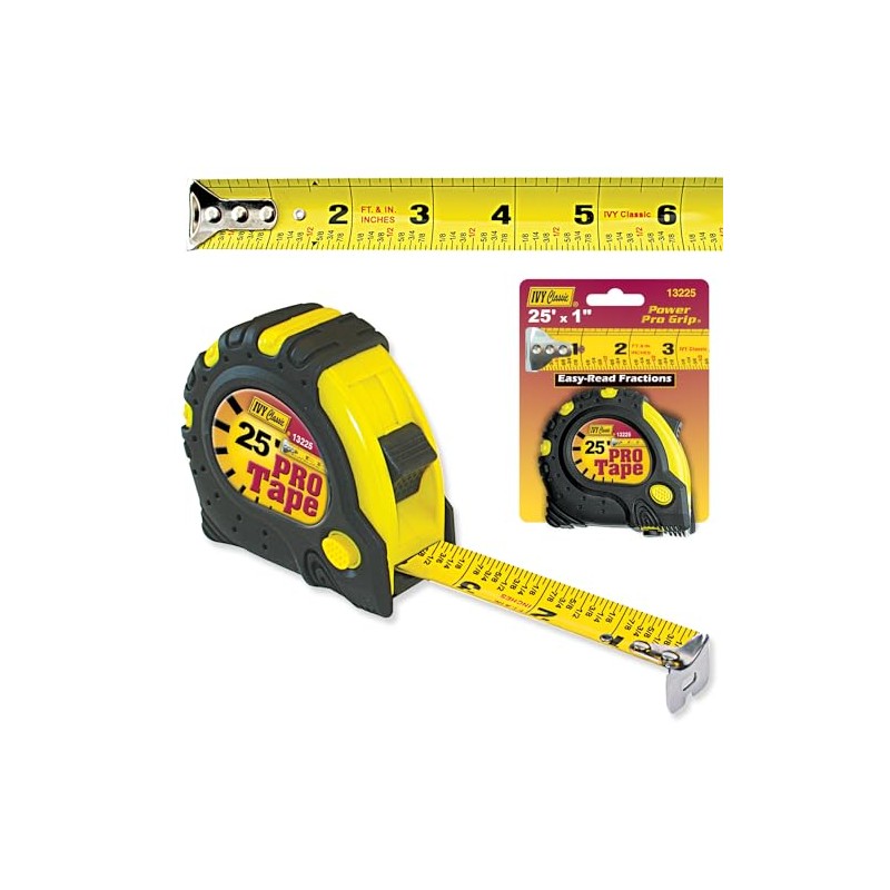 IVY Classic 13217 5m/16' x 1" Pro Measuring Tape (Metric/Inch),