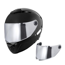 Helmet Visor for MT 28B/Thunder 4 Visor, Motorcycle Helmet Visor, Helmet Visor, Motorcycle Wind Protection Helmet, Lens Visor, Full Face, Helmet Visor Accessories, Replacement (Chrome Silver)