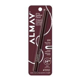 Almay All-Day Eyeliner Pencil, Hypoallergenic, Cruelty-Free, Oil-Free, Fragrance-Free, Ophthalmologist Tested, Long Wearing and Water Resistant (Packaging May Vary), 209 Black Raisin, 0.01 oz