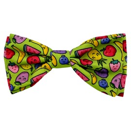 Huxley & Kent Pet Bow Tie for Dogs & Cats - Adjustable Hook & Loop Collar Accessory - Cute & Comfortable for Holidays & Celebrations - Tutti Fruity, Large