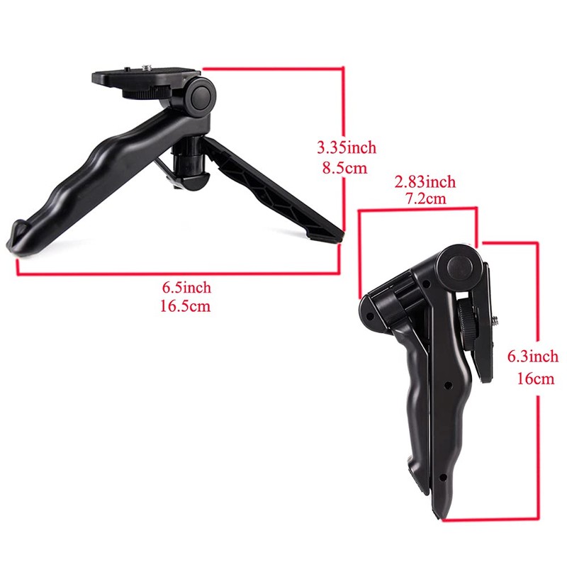 Walway Foldable Mini Table Tripod Stand Hand Grip with 1/4"