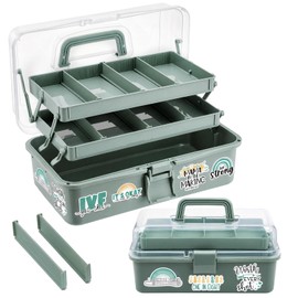Haze Green IVF Medication Organizer Caddy 3-Layer Dividing Storage