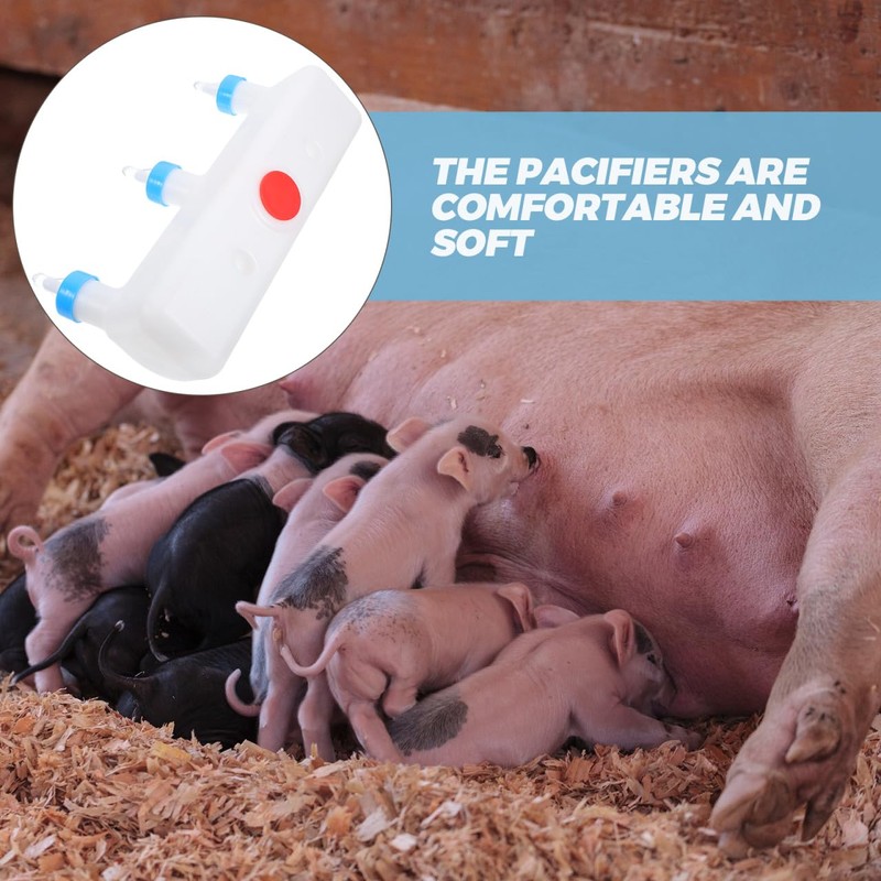 Yardwe Lamb and Pig Milk Feeder with 3 Pacifier Nipples