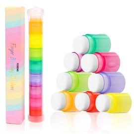 Yoseng 8 Pcs Blending Brushes For Card Making,Card Making Supplies,Finger Blending Brushes Daubers With Storage Box,Crafter Color Coded Handles Ink Blender Tool,Brush Head Diameter 0.77 Inches