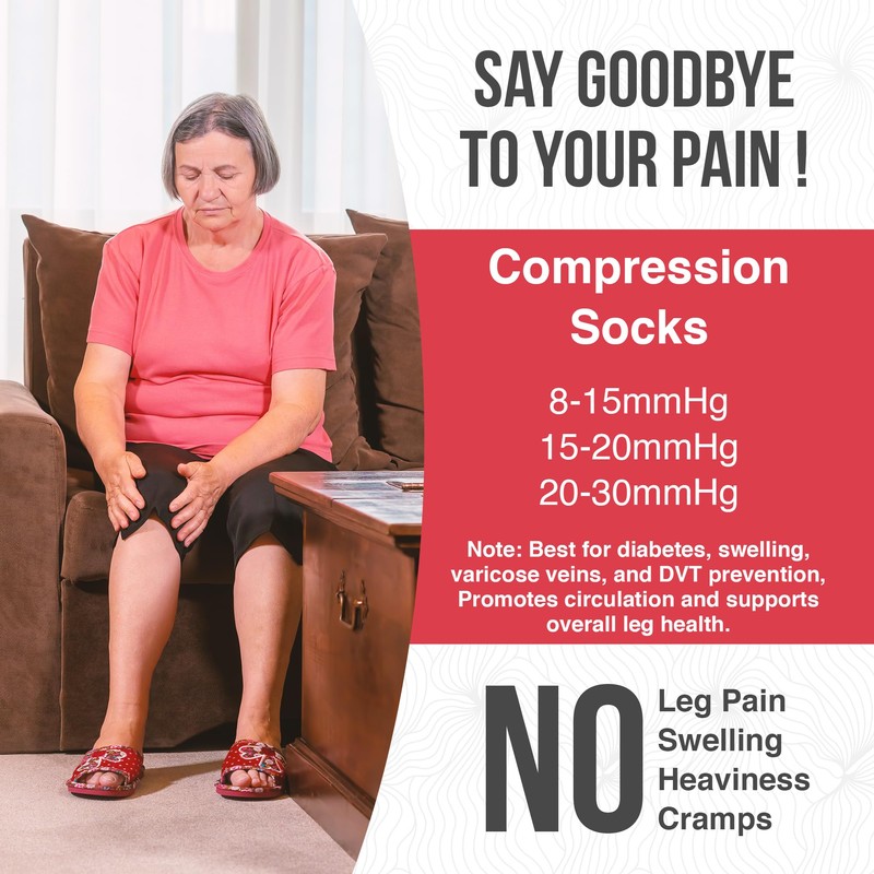 Celeste Stein Therapeutic Compression Socks, White Bellagio, 15-20 mmHg, Moderate