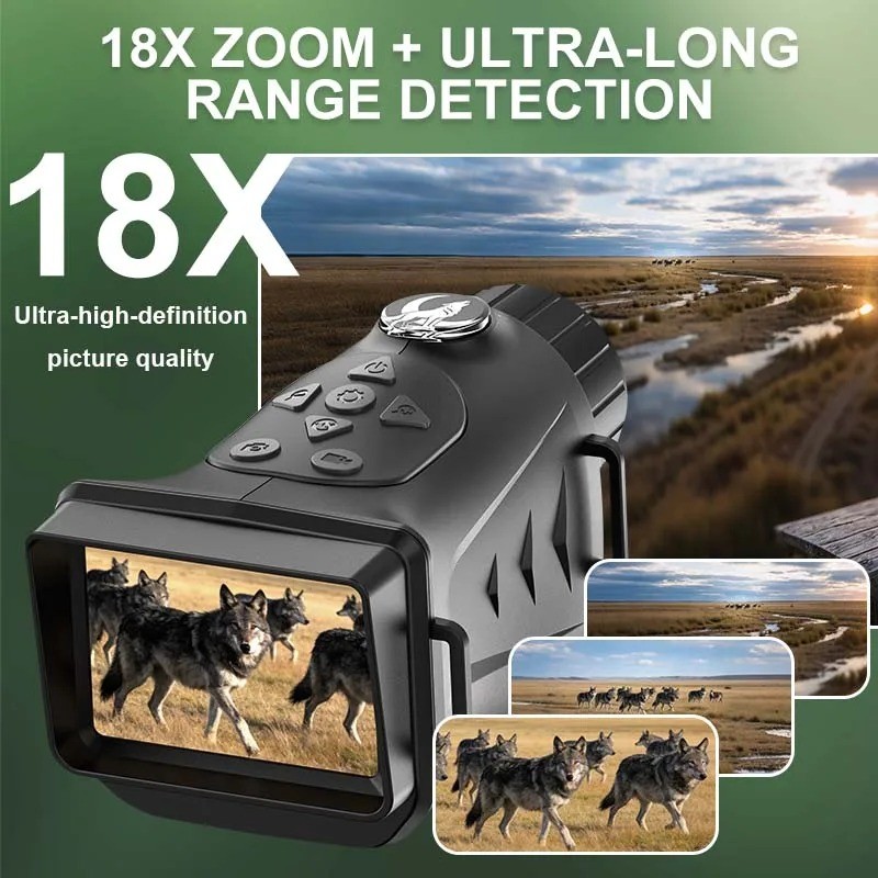 4K Rechargeable 18x Digital Infrared Night Vision Telescope Goggles 2.8