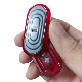 Rich Coin EDC Fidget Slider Toy “Clicker” Magnetic Toy,Push Card Mini EDC PC Fidget Toys Novice Toy (Rich-PC-01-Red)