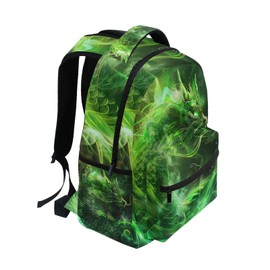 UMIRIKO Neon Glowing Green Flame Dragon Backpack for Boys Girls Elementary School Bookbag Back Pack 202b5945