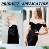MAYJOYDIY Black 3D Sequin Flower Applique Sparkly Sew on Sequins