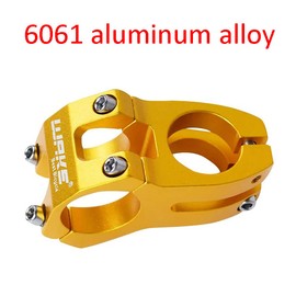 Wake High-Strength 31.8mm Aluminum Alloy Mountain MTB Bike Stem Riser 45mm Short handlebar Stem for Most Bicycle, Road bike, BMX, MTB DownHill (Gold)
