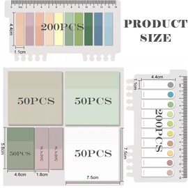 700 hojas de Juego de Transparent Sticky Notes,Contiene notas adhesivas transparentes y Marcadores de Página,Nota adhesivas translúcidas para lectura,estudio,Mantenga su escritura limpia y ordenada