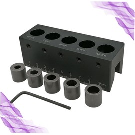 SHINEOFI Round Tube Locating Punch Woodworking for Right Angle Tenon Positioning Includes Drill Cover Lightweight Construction for Precise Alignment