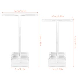 Bigxin 6 Pieces Earring Display Holder, Acrylic Earring Holder Stand Earring Display T Bar Stand Clear Earring Display Rack for Earring Jewellery Holder (2 Sizes)