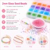 2100Pcs Glass Beads 2mm Round Seed Beads for Jewelry Making