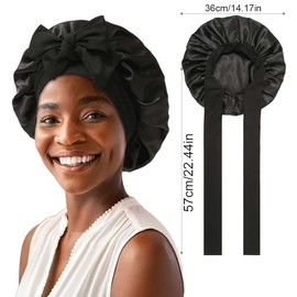 GNHG 1 Piece Women Satin Hair Cap Soft Silk Sleep Cap Hat Sleep Cap Breathable Sleep Cap for Women and Girls