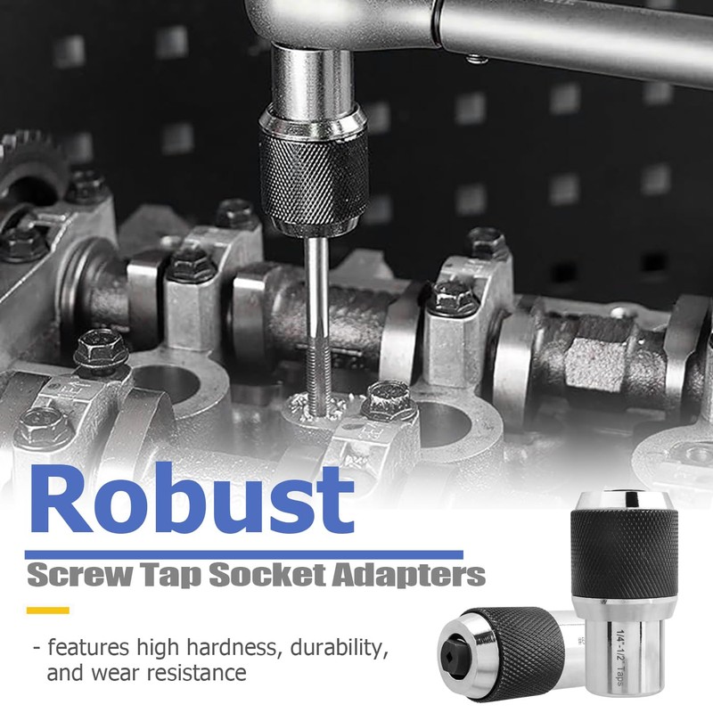 Mesee 2 Pieces Adjustable Tap Socket Set, 3/8" Drive Tap