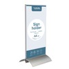 OPUS 2-Sign Holder with Aluminium Base, 1/3 A4, Crystal Clear