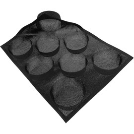 OUNONA Molde de Silicona para Pan de Hamburguesa Cavidades para Mejor Circulación de Aire para Hornear Hamburguesas sin Gluten Color Negro