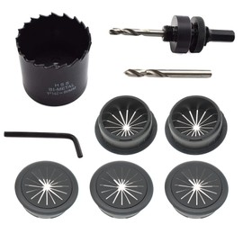FDXGYH 2 Inch Desk Grommet Hole Cover and Hole Saw Kit with High-Speed Bi-Metal Holesaw Drill Bits for Office PC Desk Cable Cord Organizer and Protection