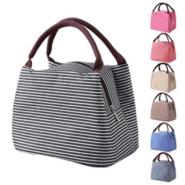 Nanxson Lunchtasche Isolierte Lunchbox Auslaufsichere Tragetasche Wiederverwendbare Kühltasche für Kinder Damen Herren Büro Arbeit Schule Picknick (5.5L,Schwarz)