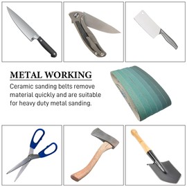 18 Pack 1x30 Sanding Belts for Knife Sharpening, 1 x 30 Inch Ceramic Sanding Belts 3 Each of 60 80 120 180 240 400 Grit, 1x30 Belt Sander Metal Sandpaper Low Grid