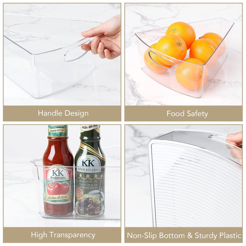 URALFA Lazy Susan Organizers Set of 4, 10"x 9.5"x 4"