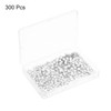 PATIKIL 300pcs Plastic Round Head Map Tacks Thumb Steel Point